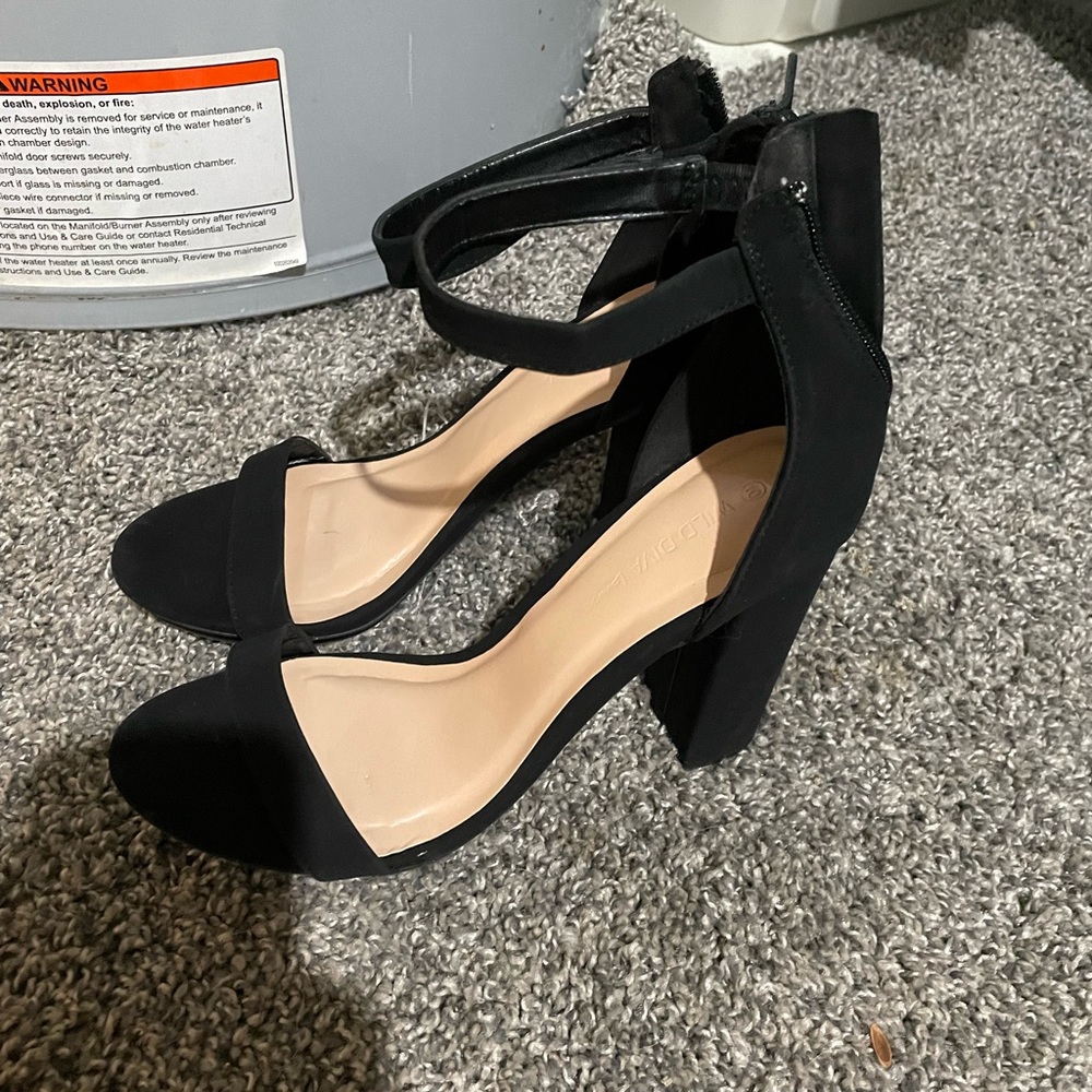 black high heels